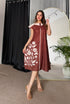 Bare Brown Summer Midi Dress